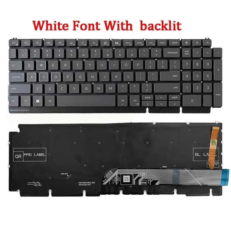 New Original Laptop Keyboard For DELL G15 Ryzen Edition G15 5505 5518 5520 5521 Dell laptop repair parts