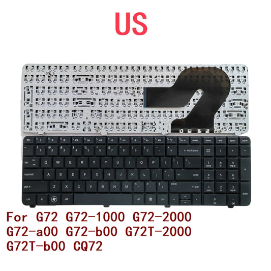 New US Laptop Keyboard For HP G72 G72-1000 G72-2000 G72-a00 G72-b00 G72T-2000 G72T-b00 CQ72 Notebook PC Replacement  HP laptop repair parts