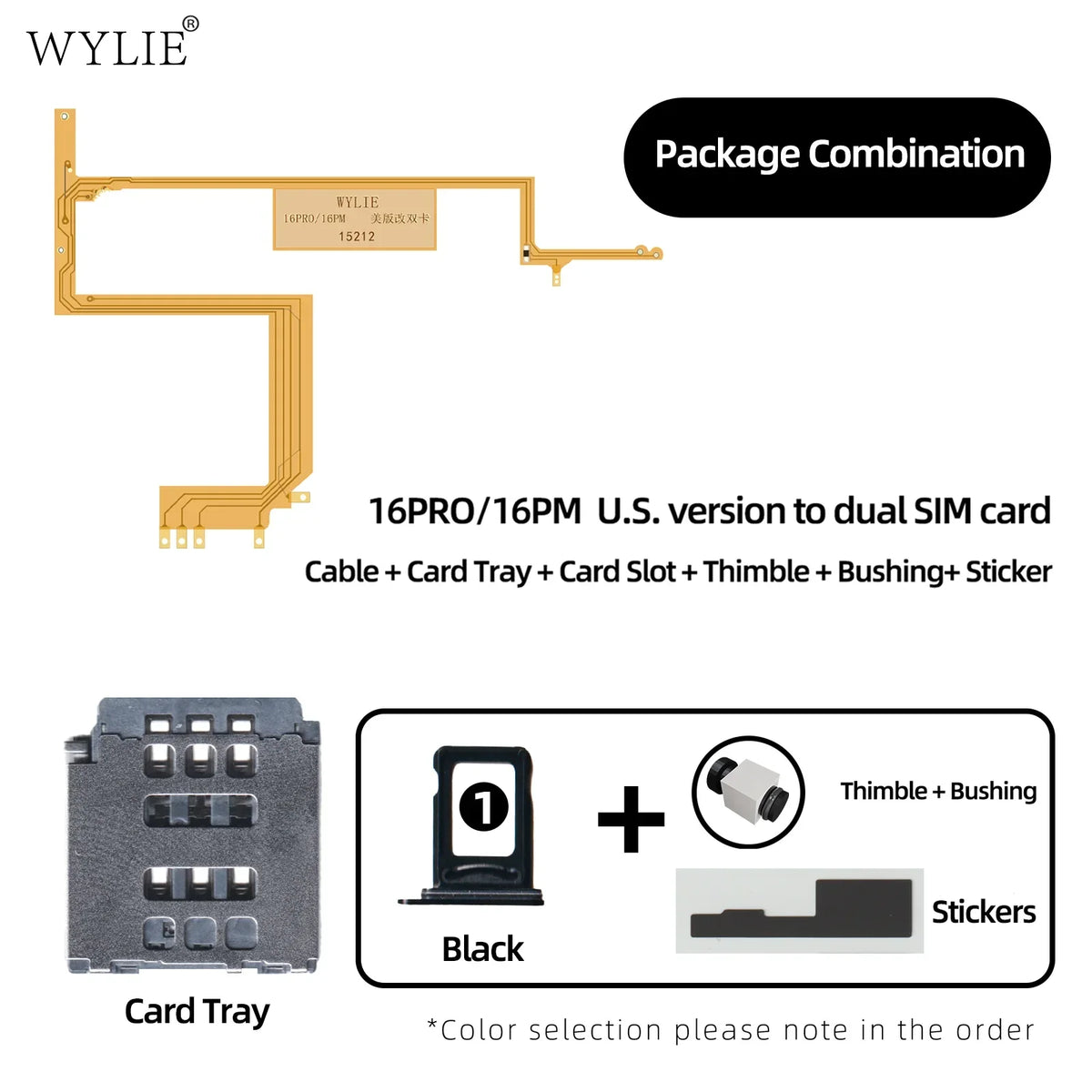 WYLIE Dual Card Change to Single Card Cable for IPHONE 14/15 16Pro Max Series eSIM to SIM No Need Separation No Damage Flex Part Professional Repair Tools