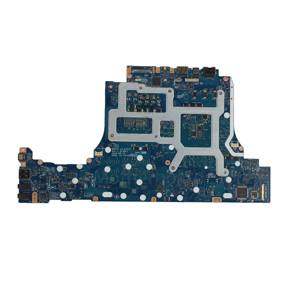 Laptop Motherboard For DELL Alienware 15 R3 17 R4 BAP10 LA-D751P With CPU I5-6300HQ I7-7700HQ GTX1060 GTX0170 GPU tested OK Dell laptop repair parts