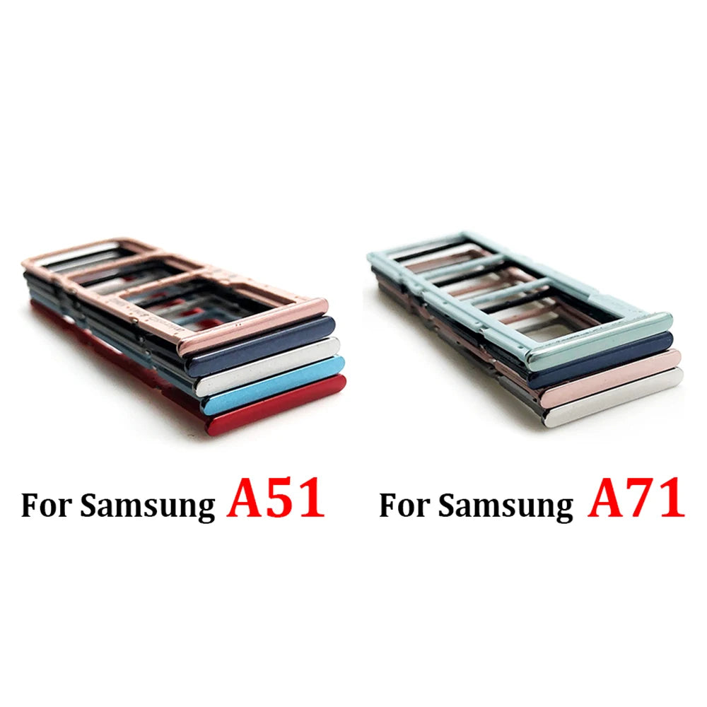 For Samsung  A51 A515F A515 A71 A715F A715 SIM Card Tray Slot Holder Adapter Accessories