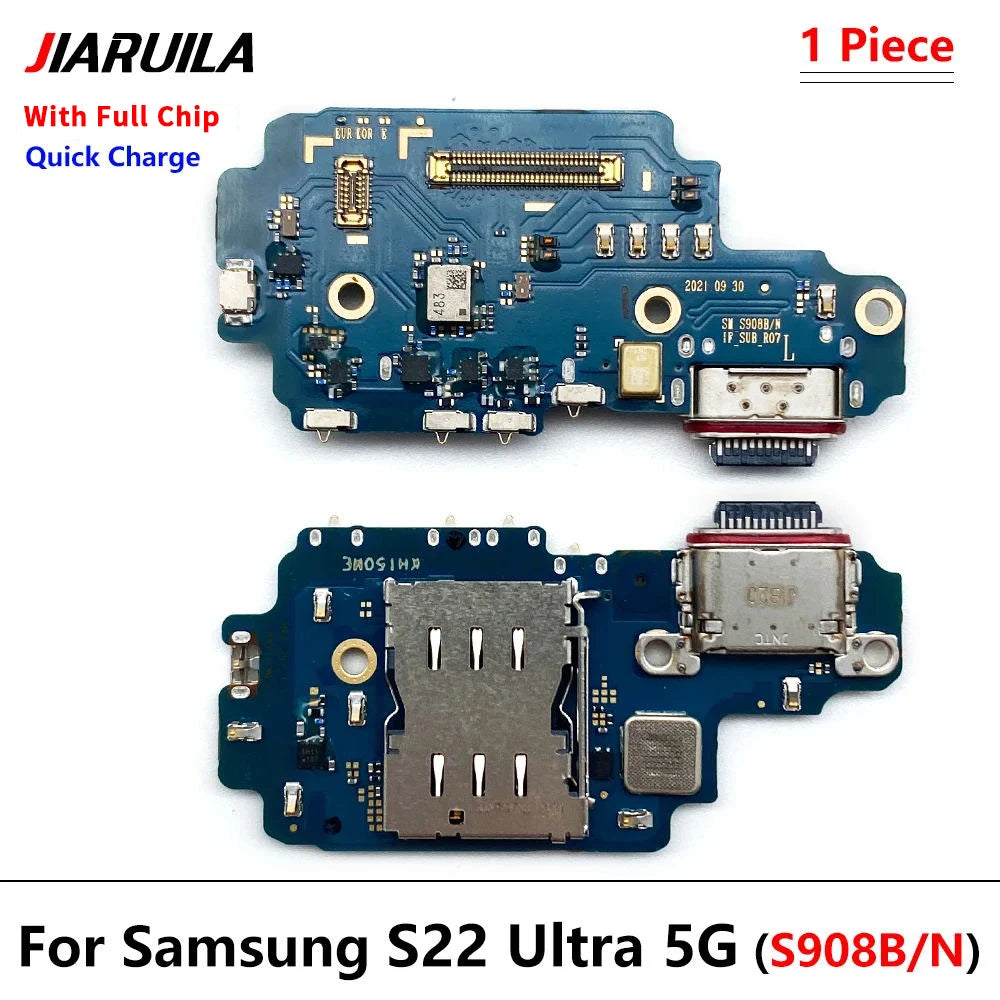 USB Charging Board Port Dock Charger Connector Microphone Flex Cable For Samsung S22 S23 Plus Ultra 5G S908B S901B S906B 5G Samsung phone repair parts