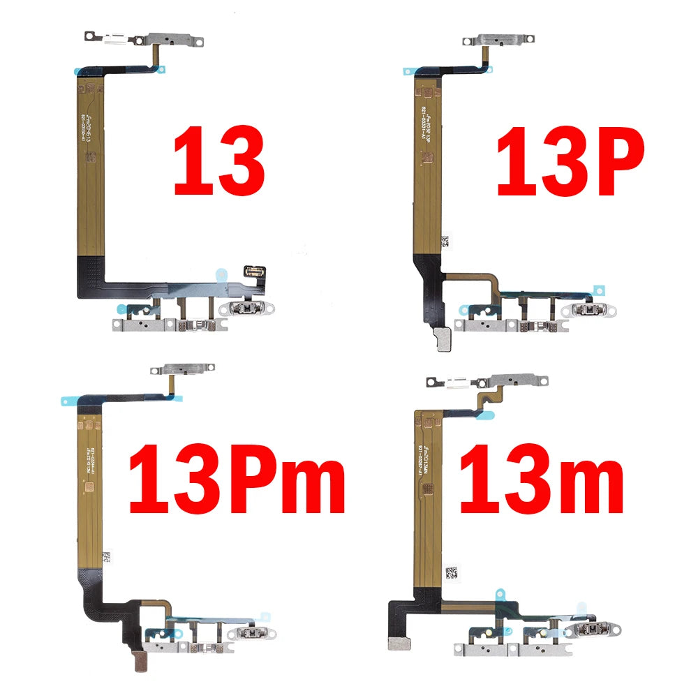 1pcs On Off Key Ribbon Power Switch Volume Button Flex Cable For iPhone 13 mini  Pro Max Replacement Parts iPhone phone repair parts