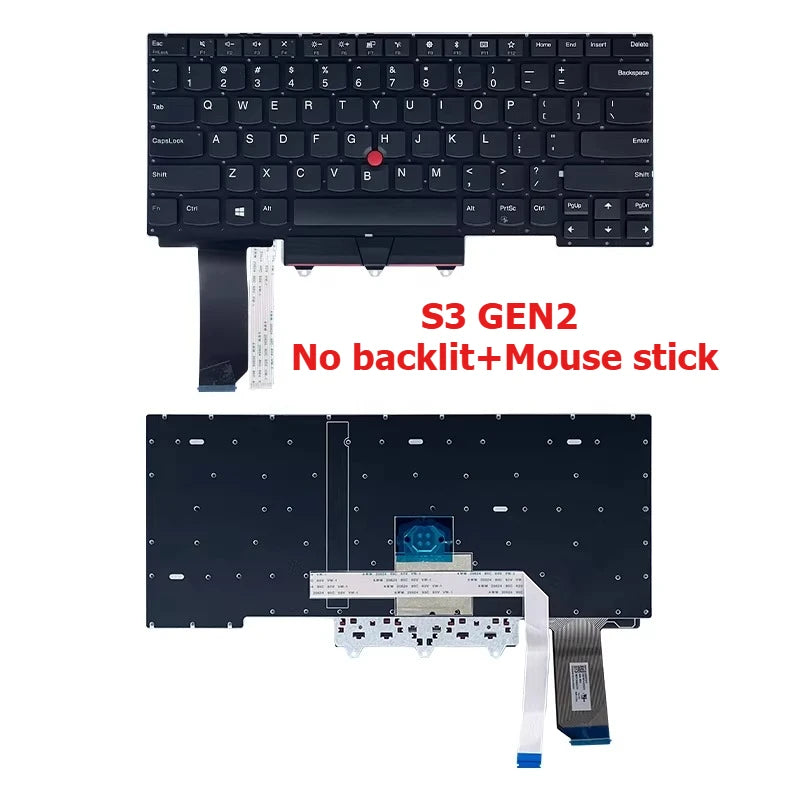 Keyboard for Lenovo  Thinkpad E14 R14 E15 T14 T15 L14 L15 T14S p14s S3 GEN2 backlight mouse stick KEYBOARD Lenovo laptop repair parts