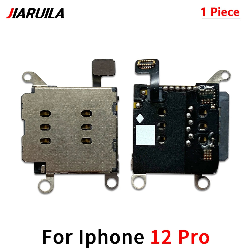 New SIM Card Reader For iPhone 11 12 13 14 15 Pro Max Plus Mini Dual SIM Card Slot Socket Inner Adapter With Flex Cable iPhone phone repair parts
