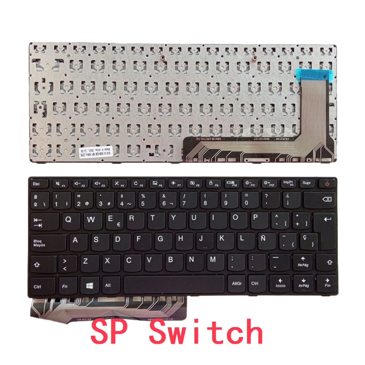 New US Spanish Latin Arab Brazil Laptop Keyboard For Lenovo IdeaPad 110-14 110-14ISK Notebook PC Replacement Lenovo laptop repair parts