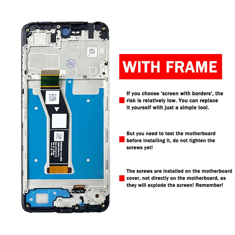 6.56''High Quality For Motorola Moto G04 Lcd Display Touch Screen Digitizer Assembly For MotoG04 XT2421-2 Screen With Frame Motorola phone repair parts
