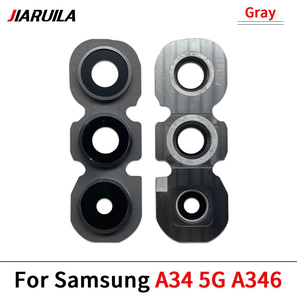 New Rear Camera Glass Lens Cover With Frame Holder For Samsung A26 A56 A34 A54 S24 Fe 5G Replacement Parts Samsung phone repair parts