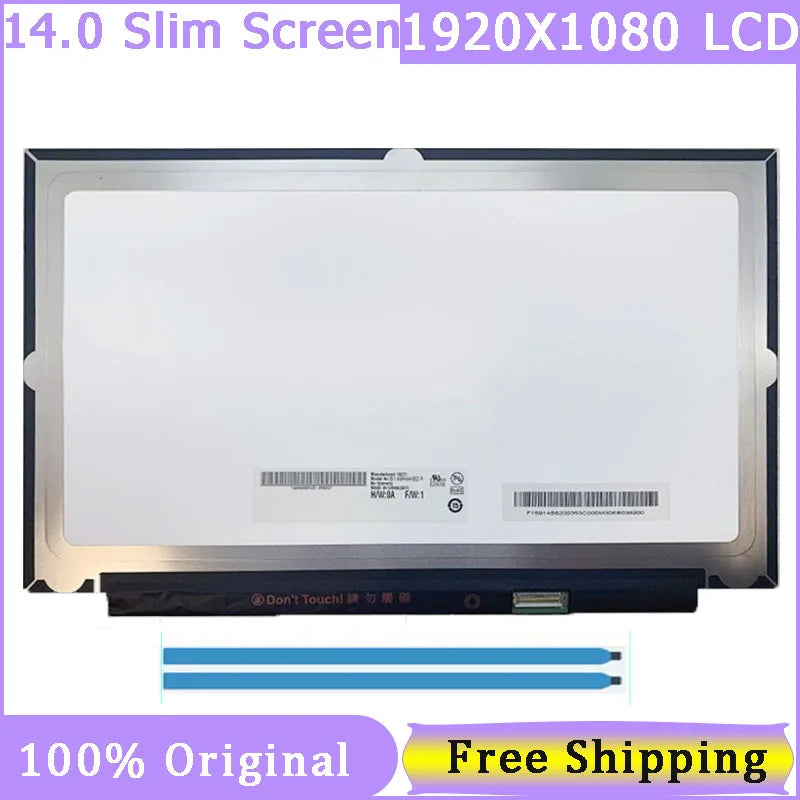 14 Inch Slim 40 Pin Laptop Screen For Lenovo Thinkpad X1 Carbon 6th 7th Gen B140HAK02.3 01ER483 1920x1080 FHD ON-CELL Touch Replacement Display Lenovo laptop repair parts