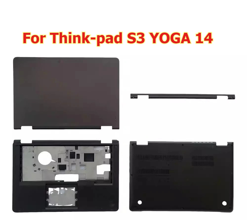 Cover case for Thinkpad S3 YOGA 14 upper lcd back housing bezel palmrest topcase shell hinge bottom cover 00UP070 00HN633 Lenovo laptop repair parts