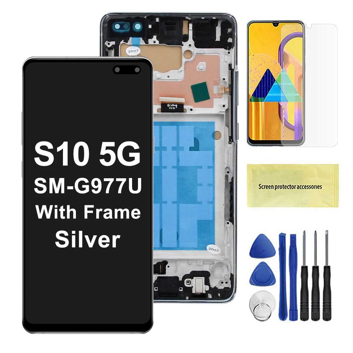 For Samsung S10 5G LCD Display Touch Screen Digitizer Assembly For Samsung S10 5G G977B G977U G977N Display Replacement Samsung phone repair parts