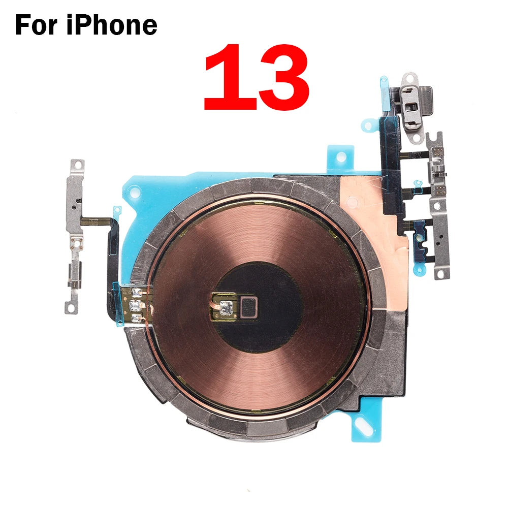 1pcs Wireless Charging Coil Flex Cable for iPhone 15 14 Plus 12 13 Pro Max Charger Panel Sticker WPC Pad Chip Volume Tape Parts iPhone phone repair parts