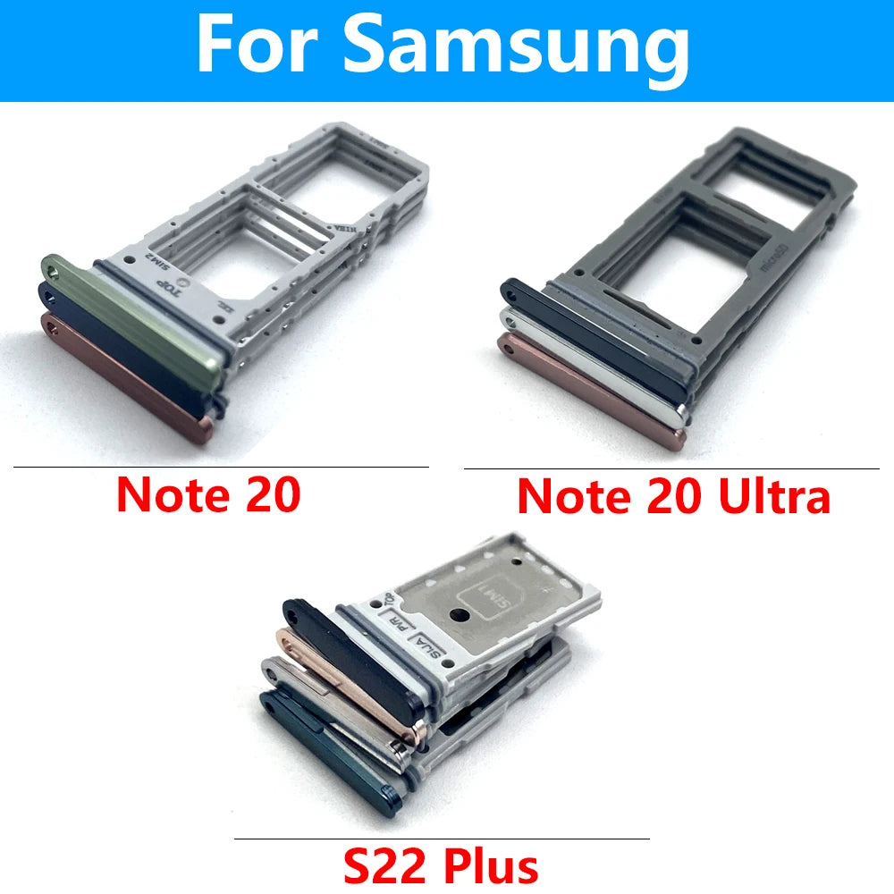 New Sim Card Tray Reader Socket Slot Holder For Samsung Note 10 Plus Lite / Note 20 Ultra Dual SIM Replacement Part Samsung phone repair parts