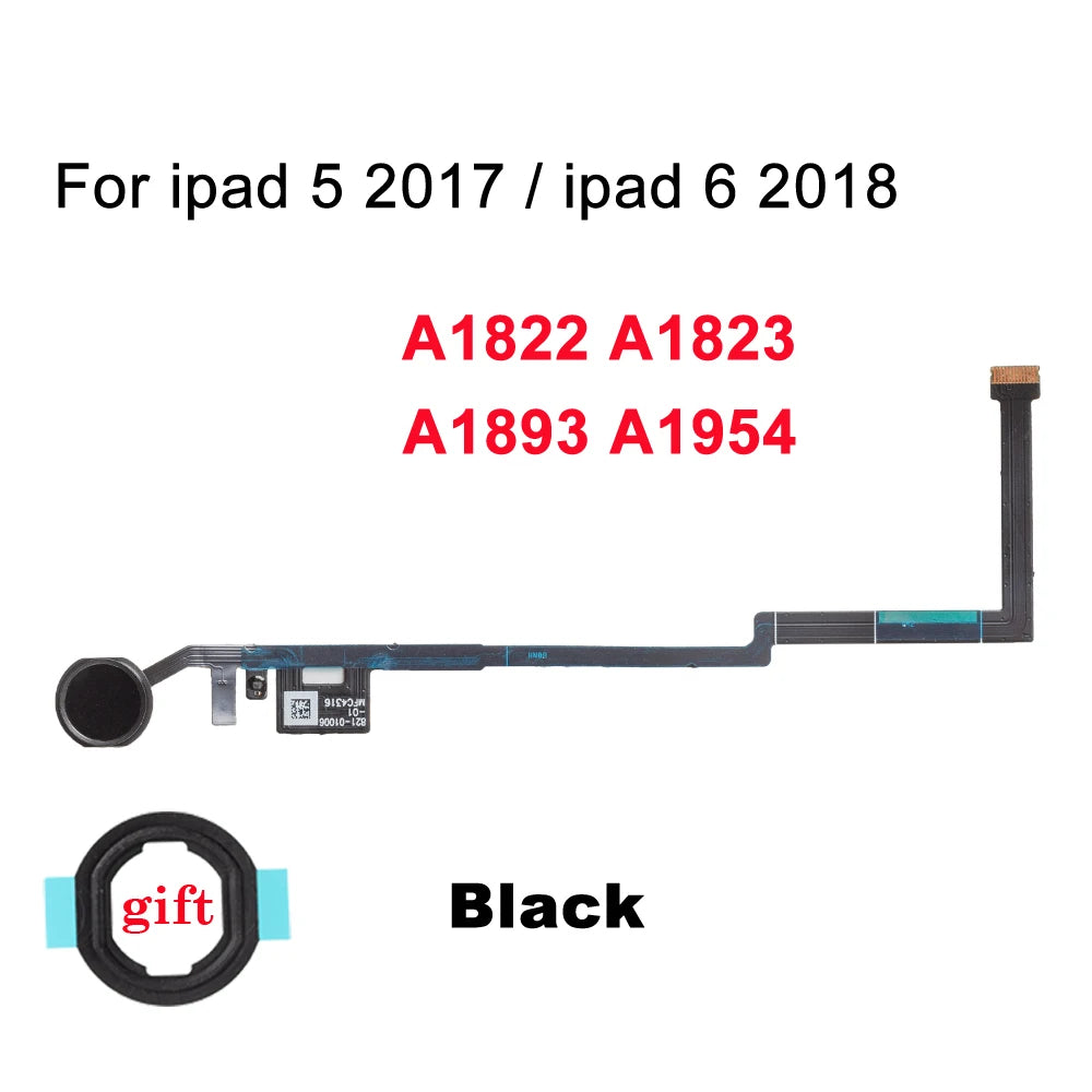 1set High Quality Home Button With Flex Cable Repair Part For iPad Air 1 5 6 7 8 9 2017 2018 2019 2020 2021 Home Button Key Flex iPad tablet repair parts