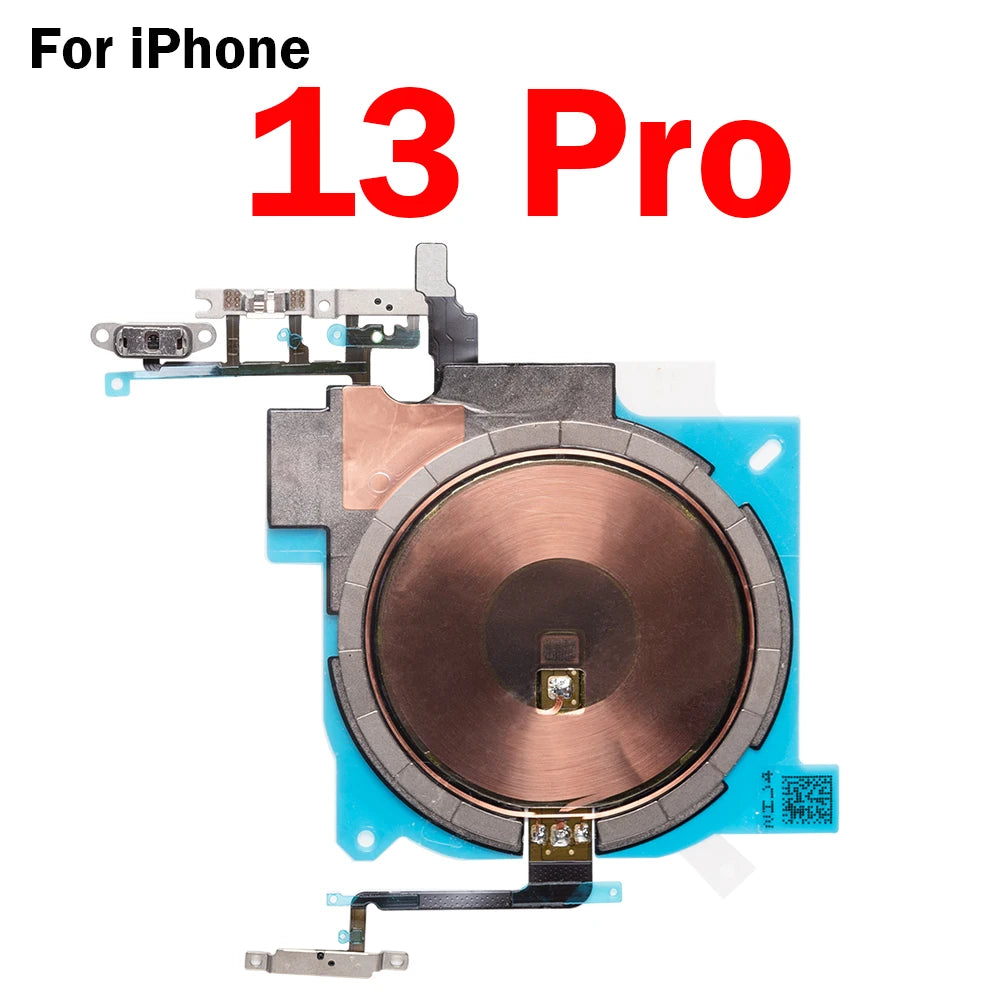 1pcs Wireless Charging Coil Flex Cable for iPhone 15 14 Plus 12 13 Pro Max Charger Panel Sticker WPC Pad Chip Volume Tape Parts iPhone phone repair parts