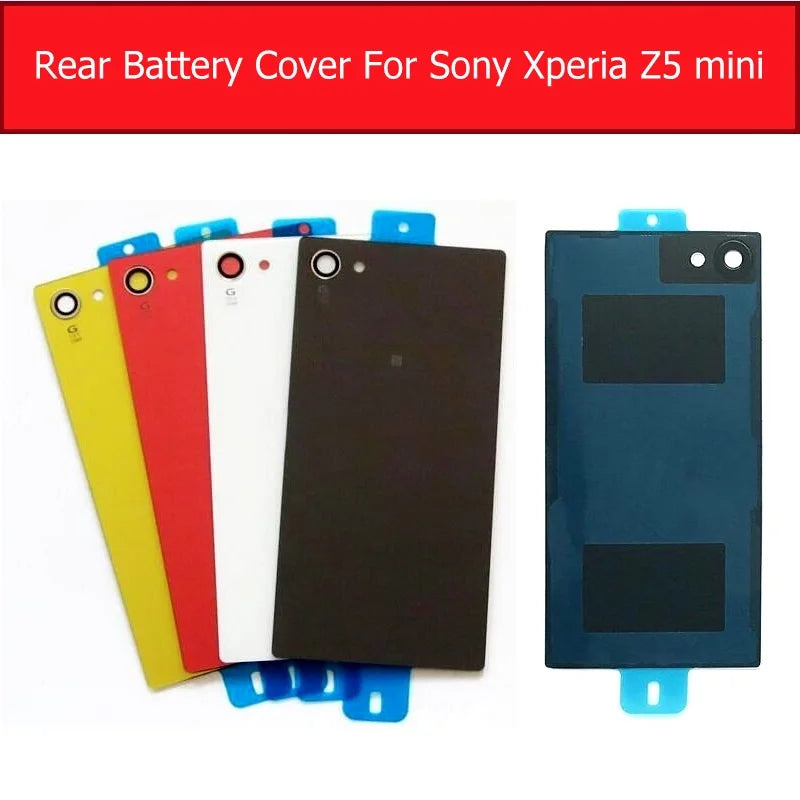 Rear Battery Door Housing Glass Cover for Sony Xperia Z5 Compact/Z5 mini /J5 Compact E5823 E5803 back Glass Cover case + 1x Film Sony phone repair parts