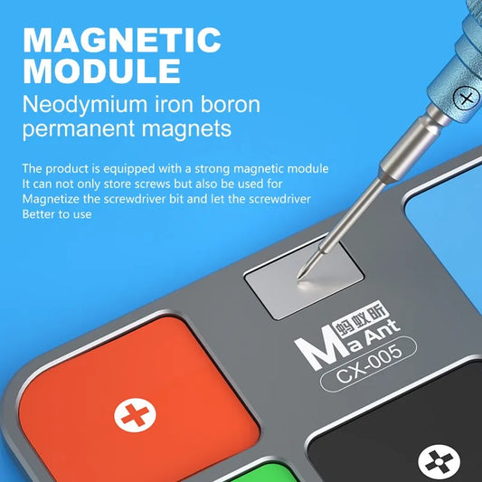 MaAnt CX-005 Screw MagDock Aluminum Alloy Magnetic Storage Tray for IPhone Repair Watch Camera Disassembly Repair Tool Professional Repair Tools
