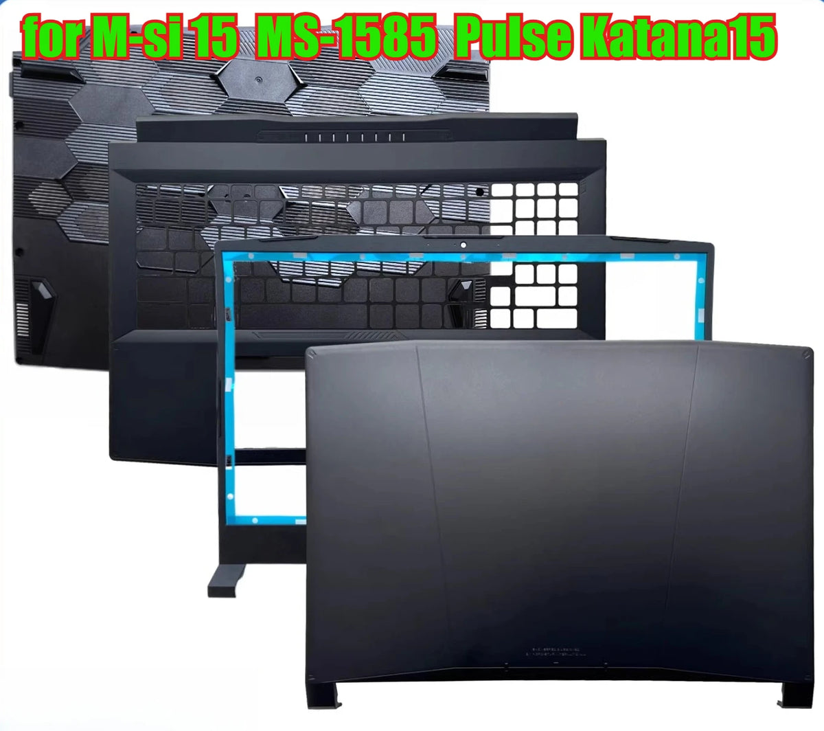 Cover case for MSI 15 MS-1585  Pulse Katana15 Lcd back housing bezel frame upper palmrest topcase keyboard bottom hinge shell MSI laptop repair parts