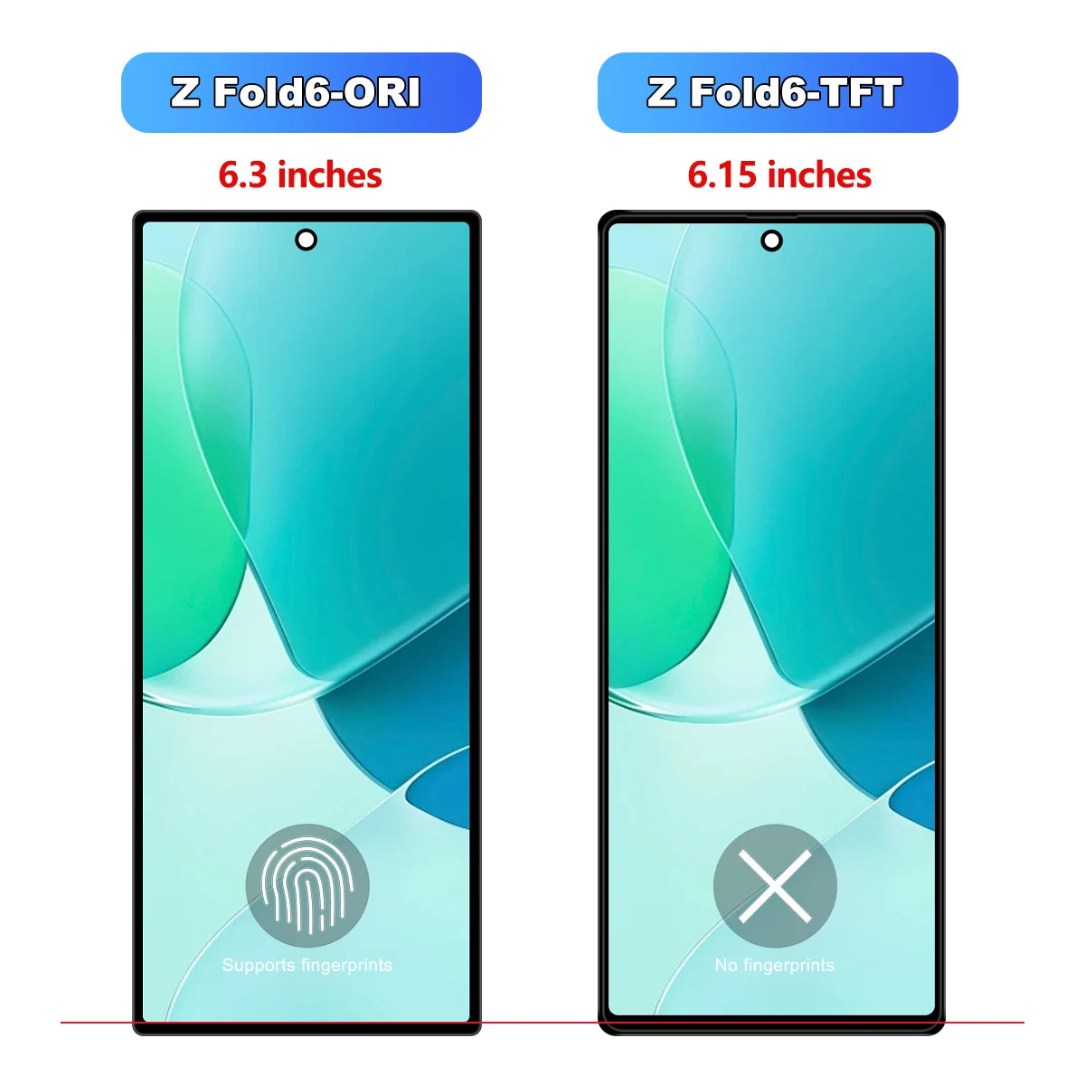TFT For Samsung Galaxy Z Fold 6 SM-F956B SM-F956B/DS SM-F956U F956 LCD Screen Display Assembly Replacment Parts 100% Tested Samsung phone repair parts