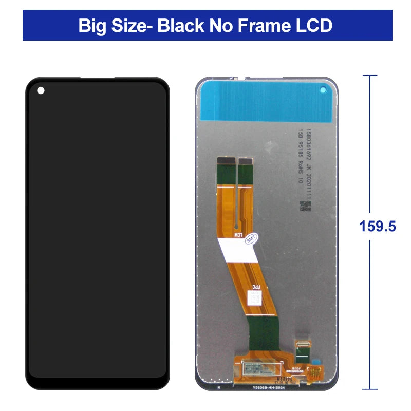 6.4'' A11 Display Screen With Frame, for Samsung Galaxy A11 A115 A115F/DS A115F Lcd Display Touch Screen Digitizer Replacement Samsung phone repair parts