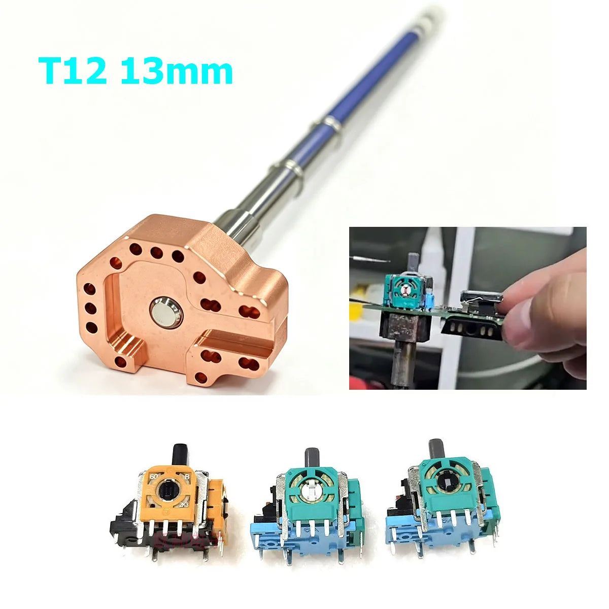 1PCS for PS5 PS4 Xbox Switch Pro Controller Joystick Soldering Iron Tip T12 Heating Core 13mm Desolder Tool  Game console repair parts