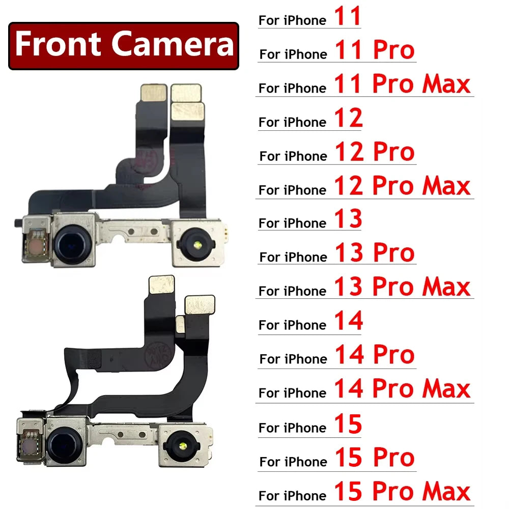 New Front Camera For iPhone 11 12 13 14 15 Pro 11Pro 12Pro 13Pro Max Mini Plus Flex Cable Facing Replacement Parts iPhone phone repair parts