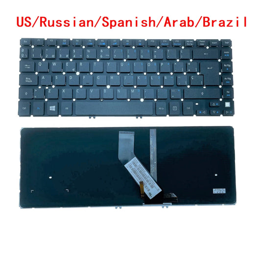 New US Russian Spanish Arab Brazil Backlit Keyboard For Acer Aspire V5 V5-431 V5-431G V5-431P V5-431PG V5-471 V5-471G V5-471P Acer laptop repair parts