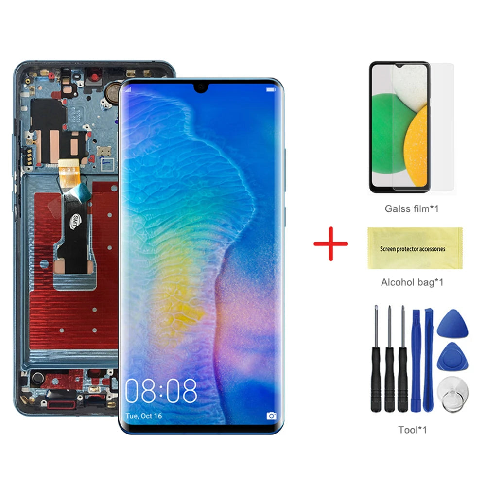 6.47" P30 Pro Screen Replacement, for Huawei P30 Pro VOG-L29 VOG-L09 Lcd Display Digital Touch Screen With Frame Assembly HUAWEI phone repair parts