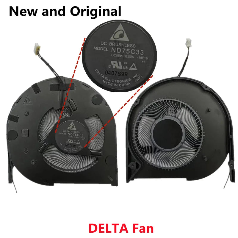 Original CPU Cooling Fan Cooler For Lenovo Thinkpad T490 T14 T495 P14S P43S Laptop ND75C33-18F16 BATA0806R5HY001 Lenovo laptop repair parts