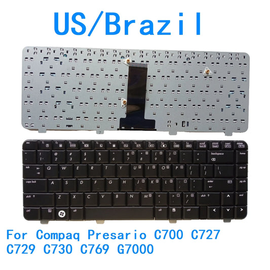 New US Brazil Language  Keyboard For HP Compaq Presario C700 C727 C729 C730 C769 G7000 Notebook PC Replacement Keyboard HP laptop repair parts
