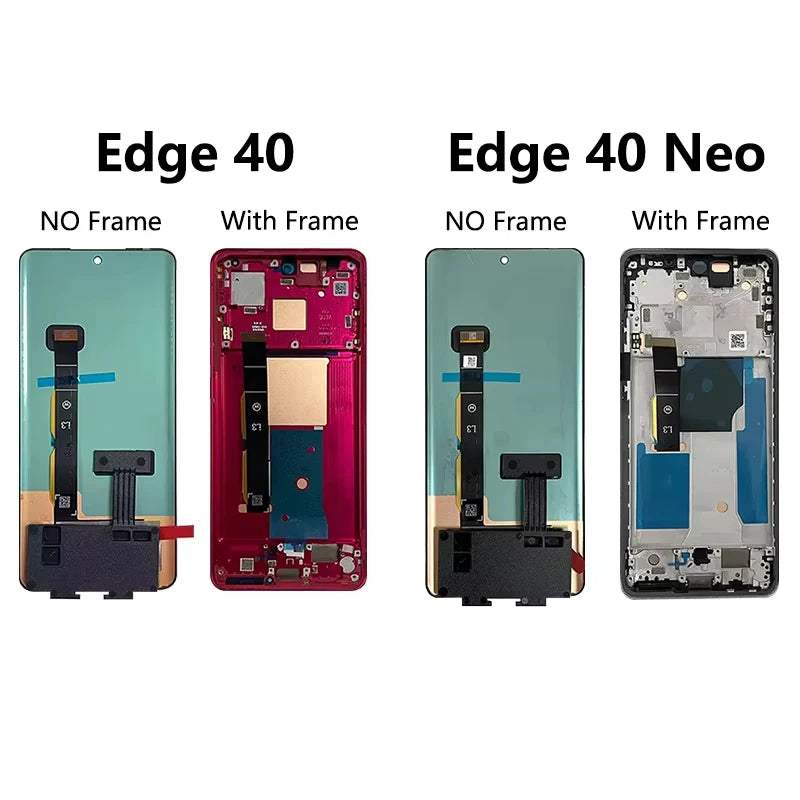 6.55"AMOLED For Motorola Edge 40 Neo XT2307-1 LCD Display Touch Screen with Fingerprint For Moto Edge40 XT2303-2 Display Motorola phone repair parts