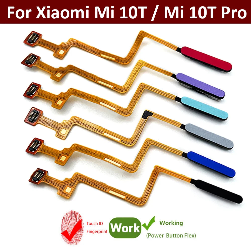 New For Xiaomi Mi 10T Mi10T Pro M2007J3SY Home Button FingerPrint Touch ID Sensor Flex Cable Ribbon Replacement Parts  Xiaomi  Xiao mi phone repair parts