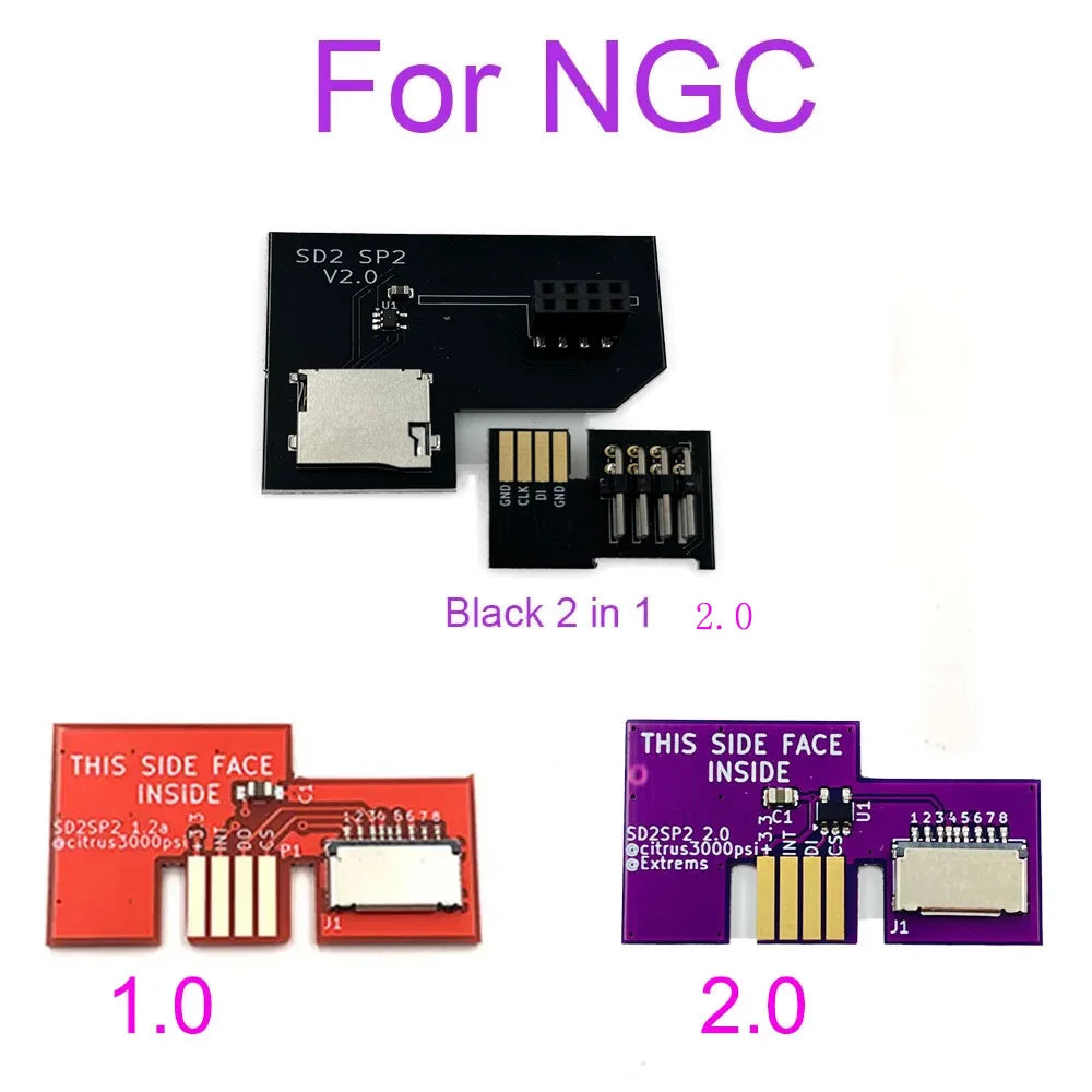 1Pc V2.0 For NGC SD2 SP2 Pro GameCube Adapter Load SD Card TF Card Reader Easy Access Professional Replacement Parts Game console repair parts