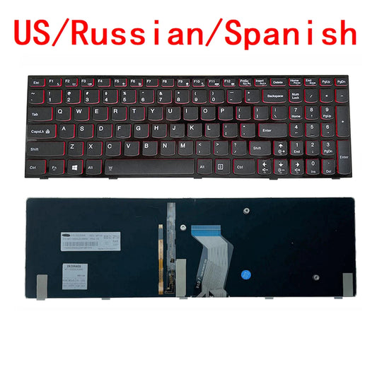 New US Russian Spanish Laptop Backlit Keyboard For Lenovo Y500 Y500N Y500NT Y510 Y510P Y590 Y590N Notebook PC Replacement Lenovo laptop repair parts