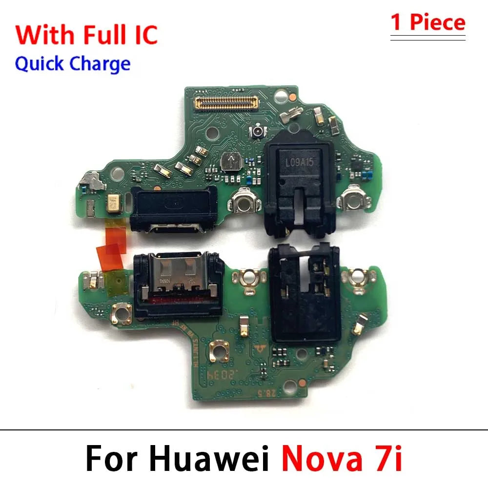 New For Huawei Nova 5 5T 7 7i 8 8i 9 10 Pro SE 5G USB Charger Dock Connector Charging Port Microphone Flex Cable Huawei phone repair parts