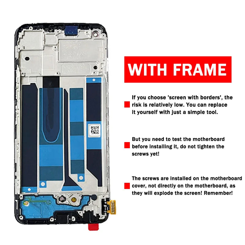 6.4"Super AMOLED For Oppo Realme 8 4G RMX3085 LCD Display Touch Screen Digitizer For Realme 8 Pro RMX3081 LCD With Fingerprint  Oppo phone repair parts