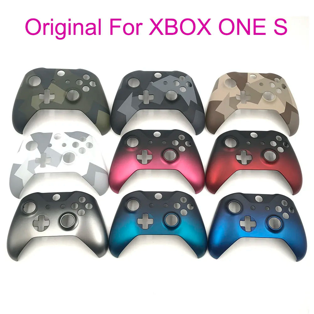 Original For Xbox One Slim ONE S Controller Faceplate Shell Front Housing Shell Camouflage Replacement Part Game console repair parts