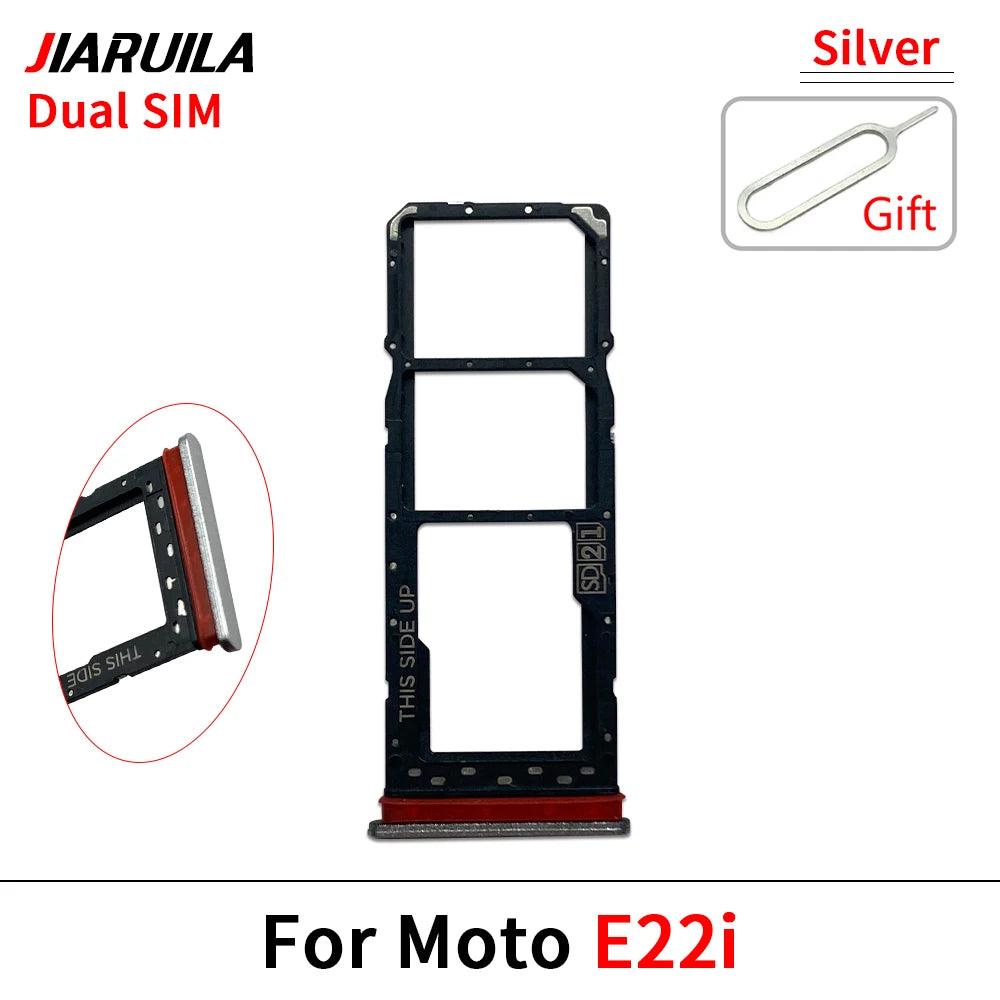 New For Motorola Moto E13 E32 E22 E22i Micro Nano SIM Card Holder Tray Slot Holder Adapter Socket Motorola phone repair parts