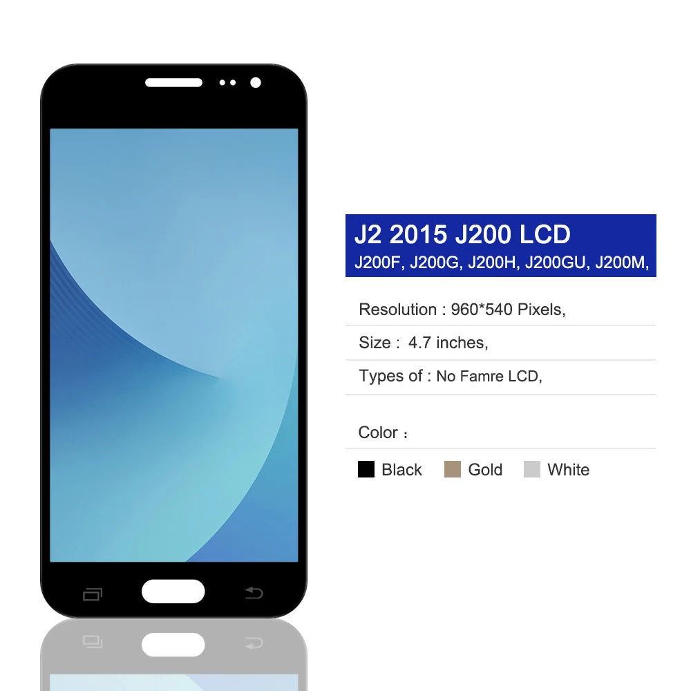 J200 Display Screen For Samsung Galaxy J2 2015 LCD Display Touch Screen Digitizer Assembly For Samsung J200 J200F J200Y J200H Samsung phone repair parts