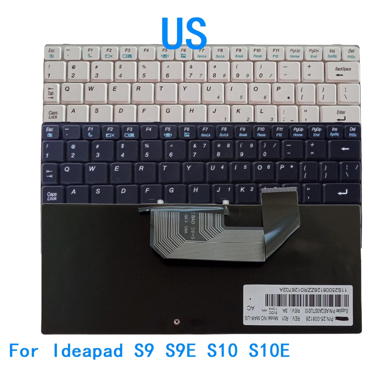 New US Language Keyboard For Lenovo Ideapad S9 S9E S10 S10E Notebook PC Replacement Keyboard Lenovo laptop repair parts