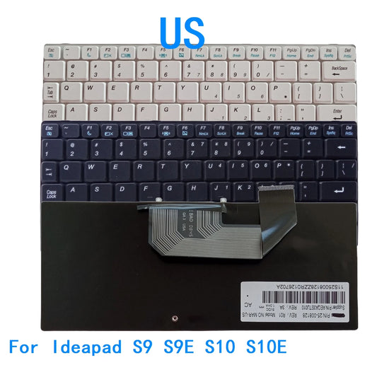 New US Language Keyboard For Lenovo Ideapad S9 S9E S10 S10E Notebook PC Replacement Keyboard Lenovo laptop repair parts