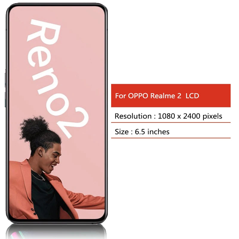 PCKM70, PCKT00, PCKM00, CPH1907 Premium LCD For Oppo Reno2 Display Touch Screen Digitizer Assembly Reno 2 Display With Frame Oppo phone repair parts Realme phone repair parts
