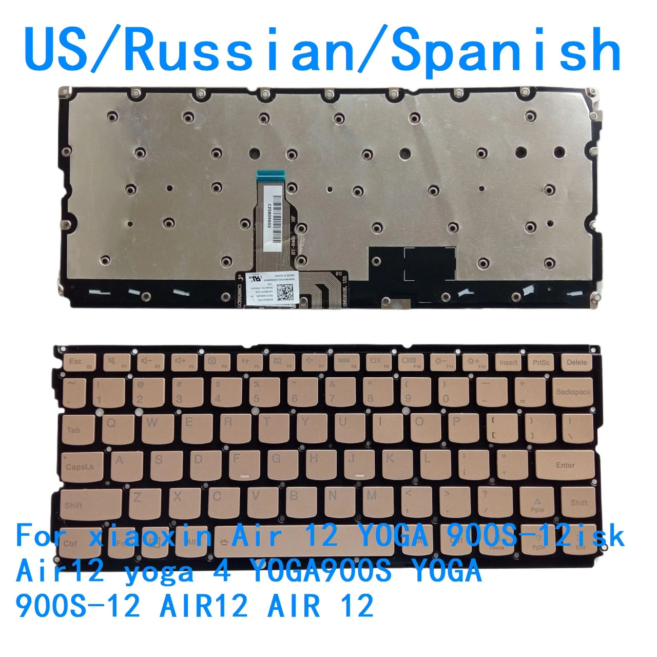 US Russian Spanish Backlit Keyboard For Lenovo xiaoxin Air 12 YOGA 900S-12isk Air12 yoga 4 YOGA900S YOGA 900S-12 AIR12 AIR 12 Lenovo laptop repair parts