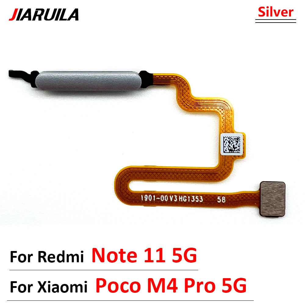 New Home Button FingerPrint Touch ID Sensor Flex Cable For Xiaomi Poco M4 Pro 4G 5G / Redmi Note 11 11s Pro Plus 4G 5G  Xiaomi  Xiao mi phone repair parts