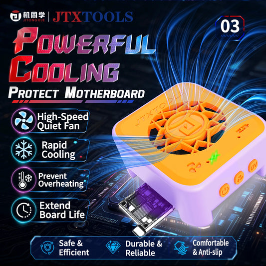 New JTXTOOLS CF-5 Wireless UV Curing Fan 3 Speed Cooling and Smoke Exhaust Tool Dual UV Lamp for Phone Motherboard Repair Professional Repair Tools
