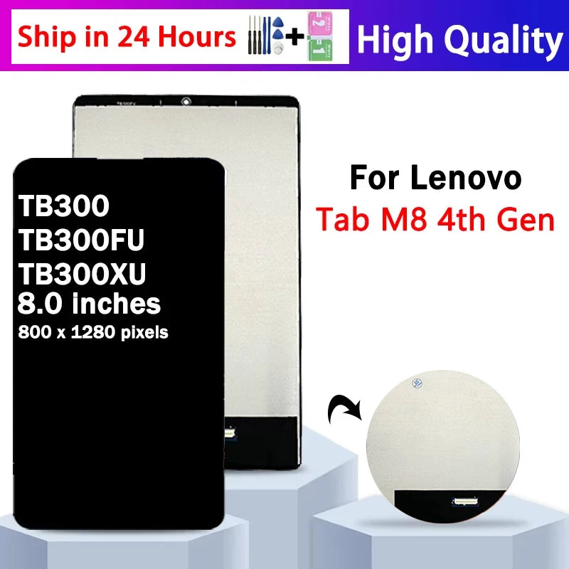 8.0''inch IPS LCD For Lenovo Tab M8 4th Gen 2023 2024 TB-300 TB300FU TB300XU LCD Display Touch Screen Digitizer Assembly Tablet repair parts