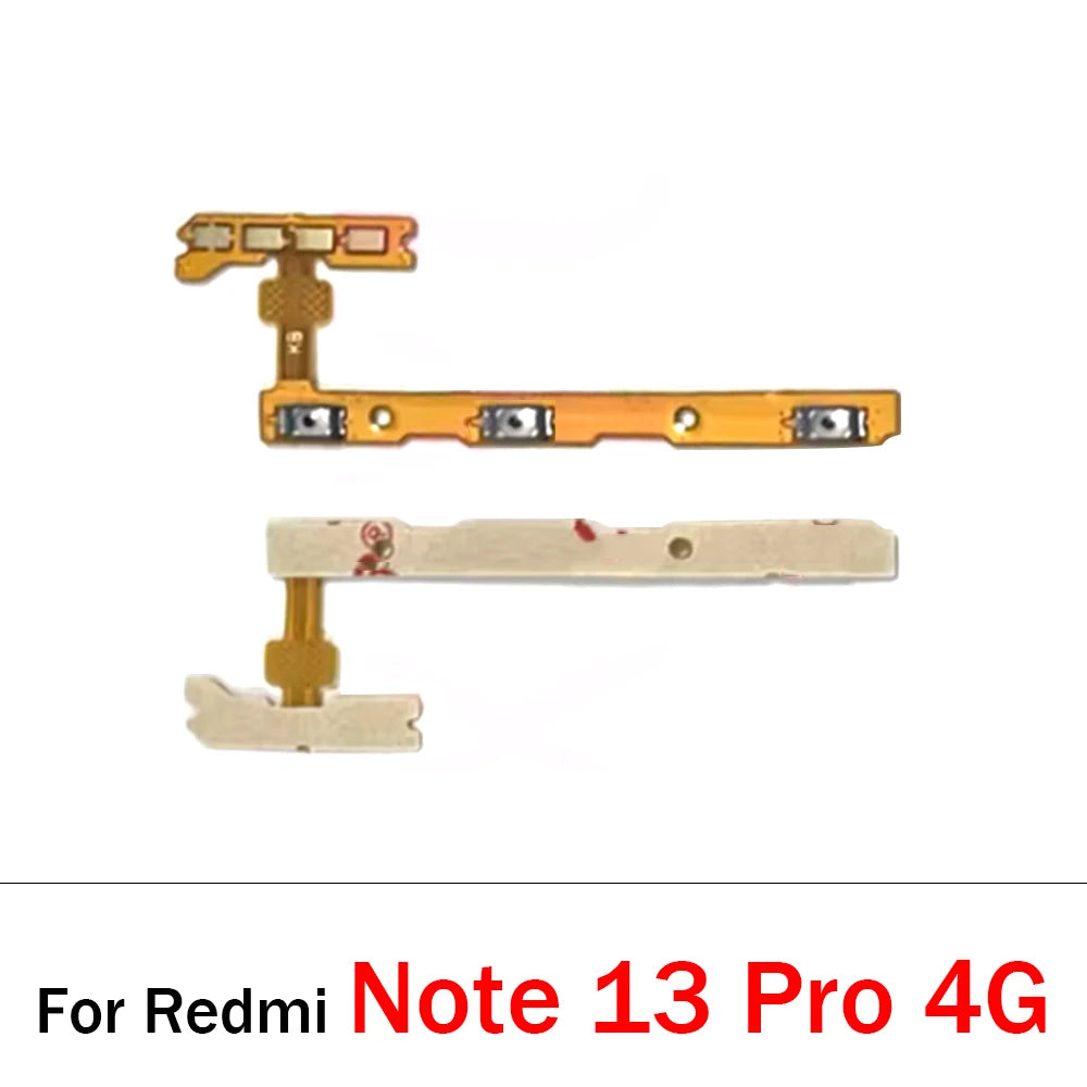 Power On Off Volume Side Button Key Flex Cable For Xiaomi Redmi Note 10 10s 11 11s 11T 11E 12 12s 13 Pro Plus 4G 5G　  Xiaomi  Xiao mi phone repair parts