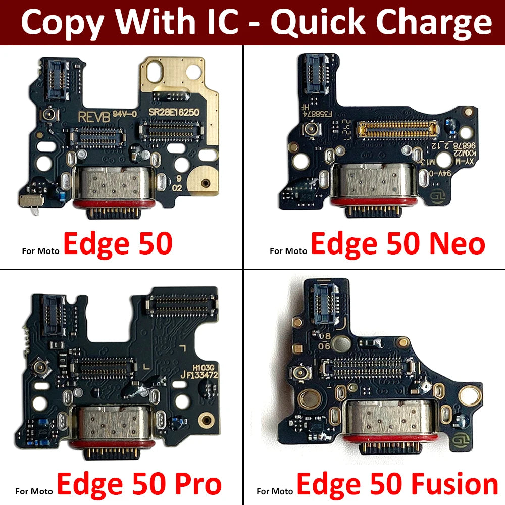 USB Charging Port Mic Microphone Dock Connector Board Flex Cable For Motorola Moto Edge 50 Neo Fusion Pro Repair Parts Motorola phone repair parts