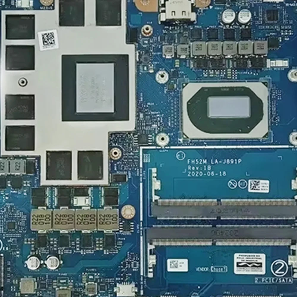 Laptop Motherboard LA-J891P For Acer Predator PH315-53 Nitro 5 AN515-52 With CPU i5-10300H i7-10750H GPU RTX2060 6G 100% Tested Acer laptop repair parts