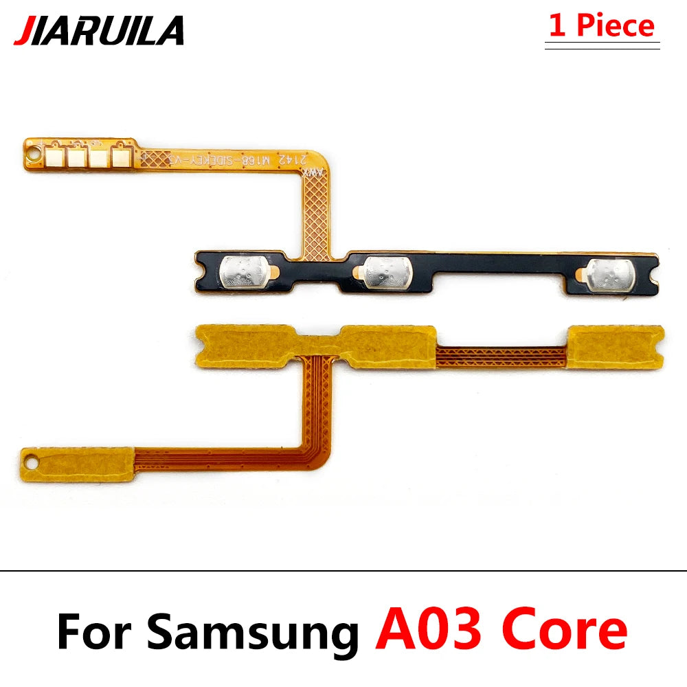 50Pcs, Power On Off Volume Side Button Key Flex Cable For Samsung A02 A02S A22 A32 A52 A72 A03s A03 A04 A04s A33 A53 A73 5G 4G Samsung phone repair parts